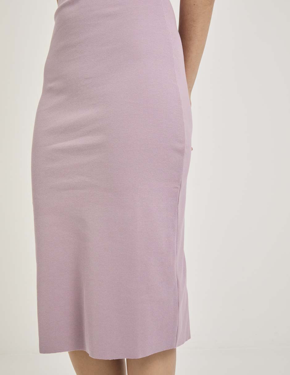 Vestido midi de fiesta escote Bardot 5