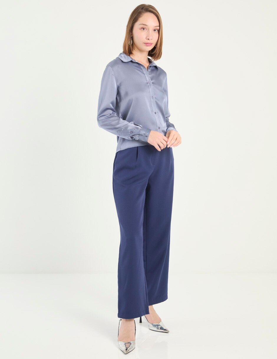 Blusa Metropolis manga larga para mujer