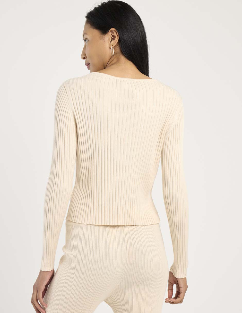 Suéter Metropolis cuello V para mujer