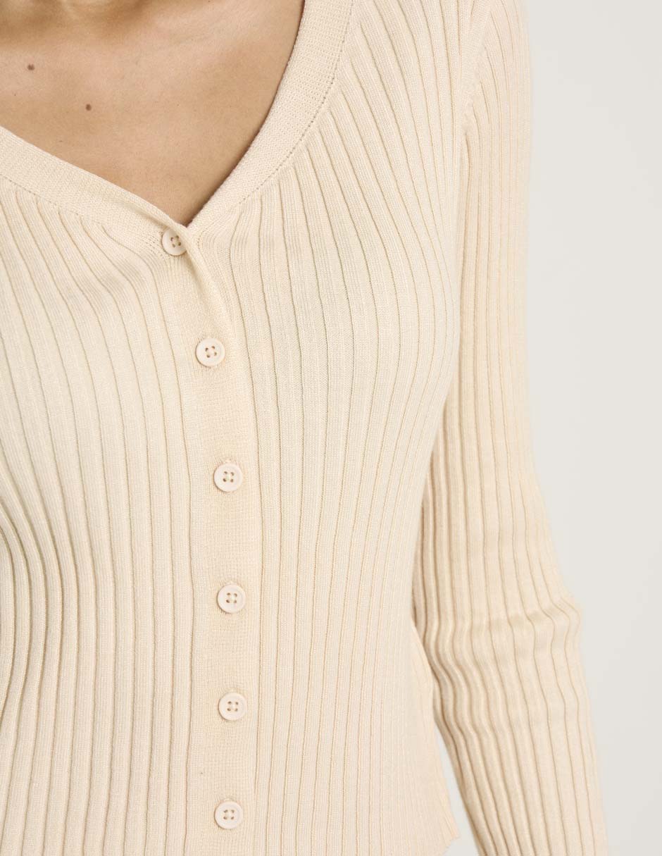 Suéter Metropolis cuello V para mujer