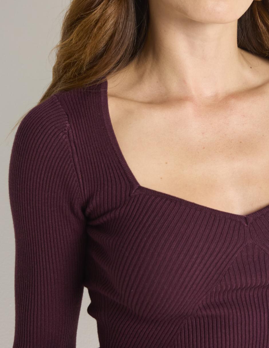 Suéter cuello cuadrado para mujer 4