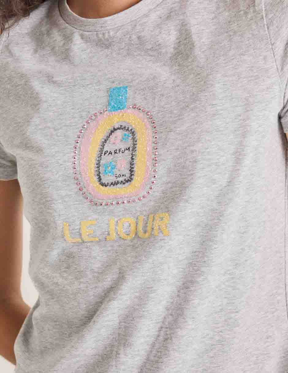 Playera manga corta cuello redondo mujer 2