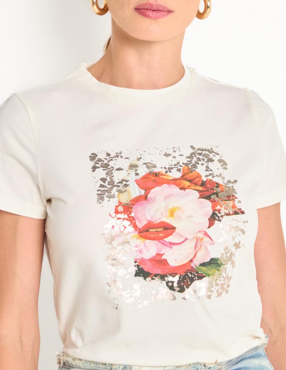 Playera manga corta cuello redondo mujer 3