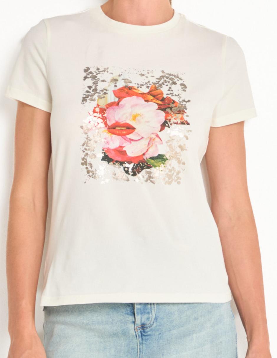 Playera manga corta cuello redondo mujer 2