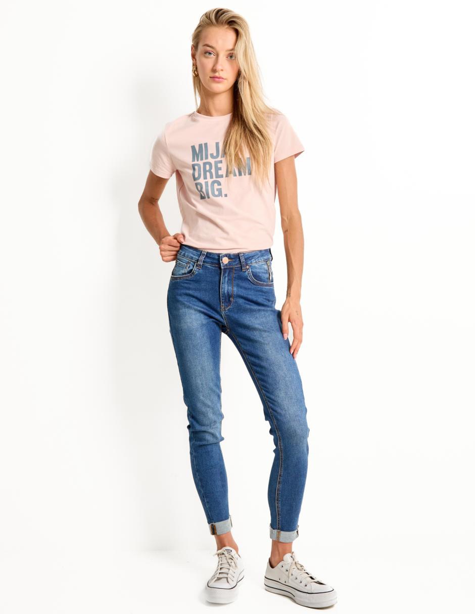 Playera manga corta cuello redondo mujer 4