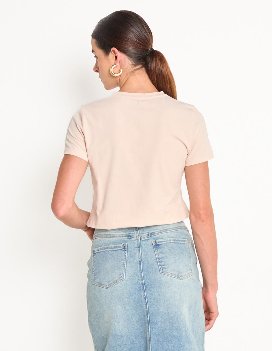 Playera manga corta cuello redondo mujer 5