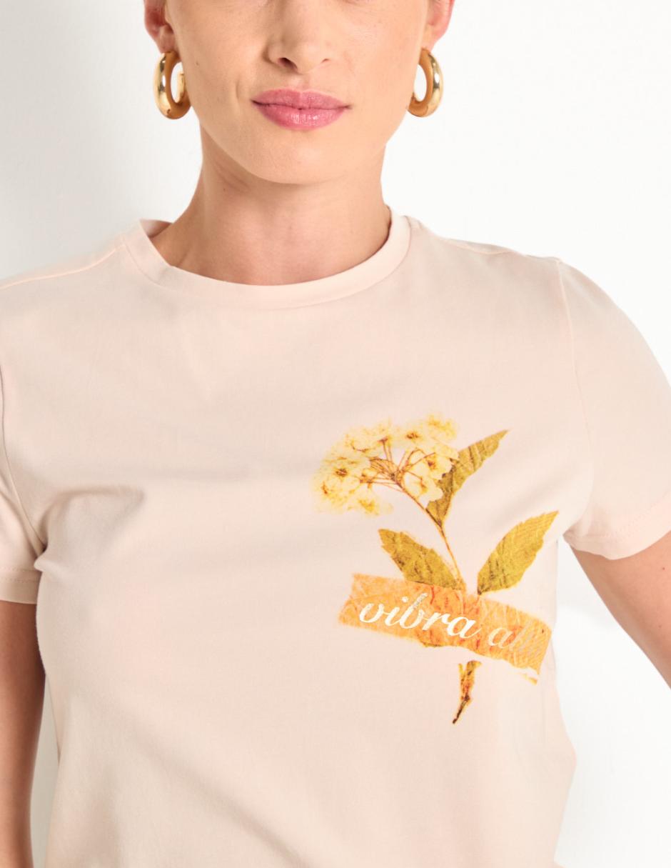 Playera manga corta cuello redondo mujer 3