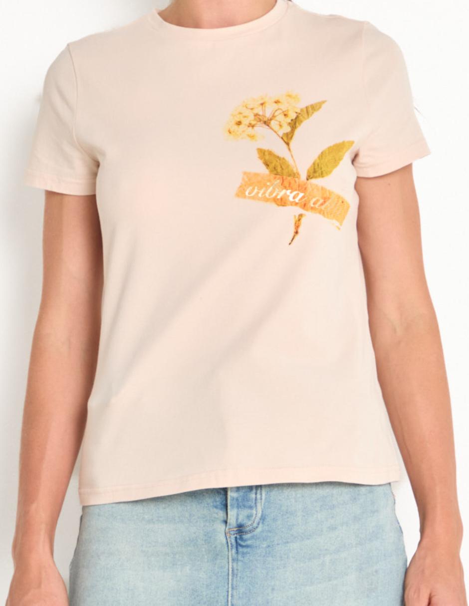 Playera manga corta cuello redondo mujer 2