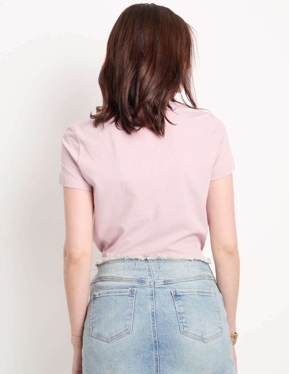 Playera manga corta cuello redondo mujer 5