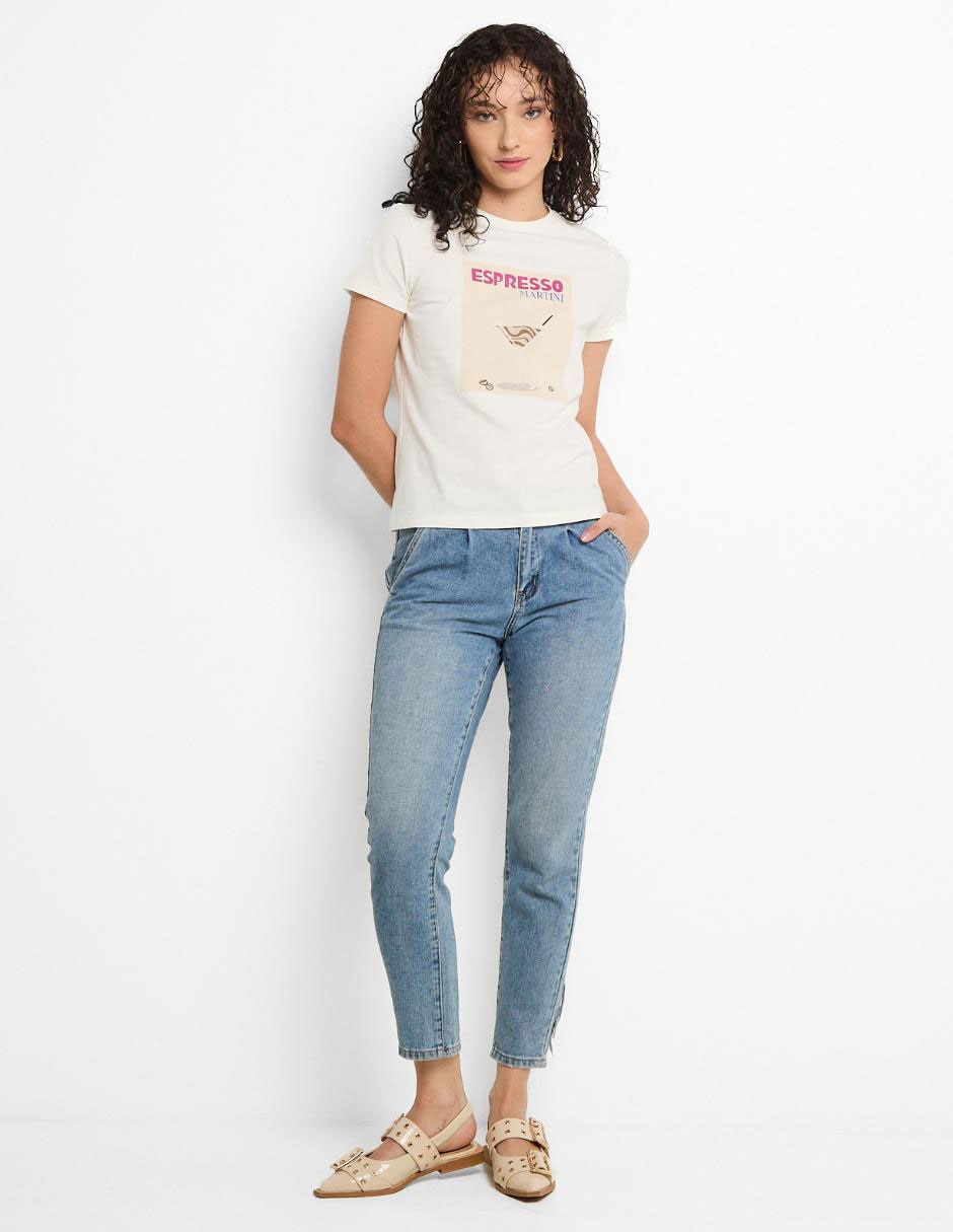 Playera manga corta cuello redondo mujer 3