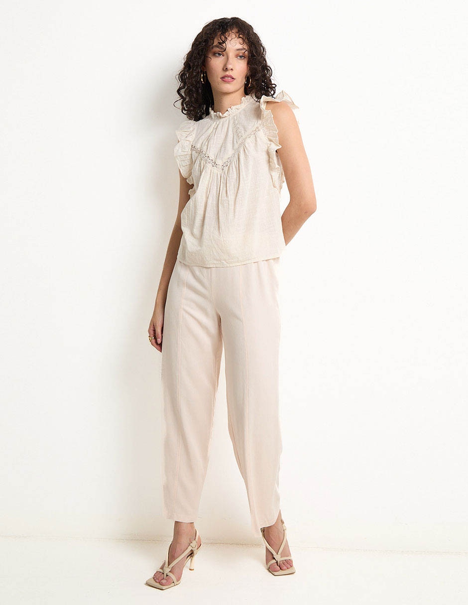 Blusa manga corta para mujer 4