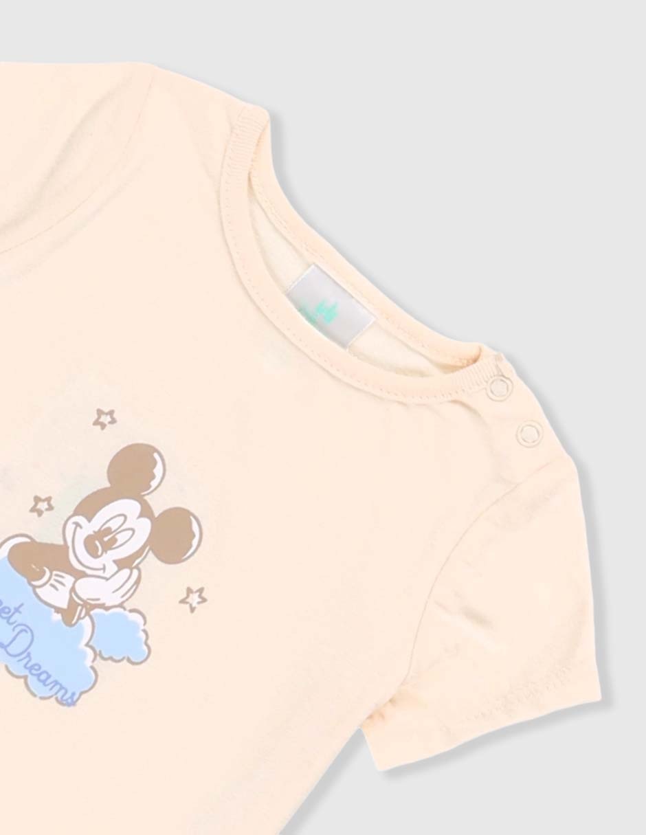 Set playera Mickey Mouse manga larga para bebé 5