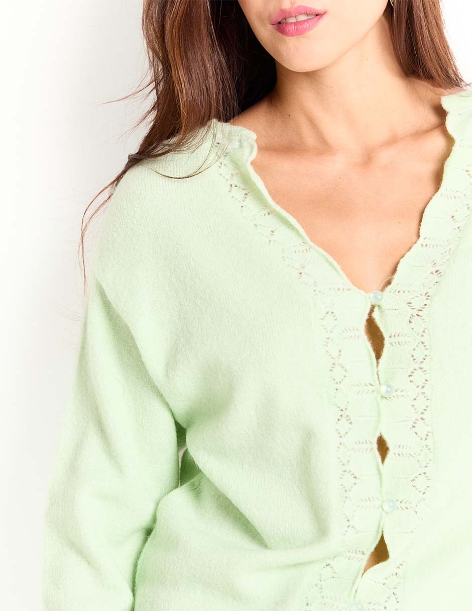 Suéter cuello V para mujer 2