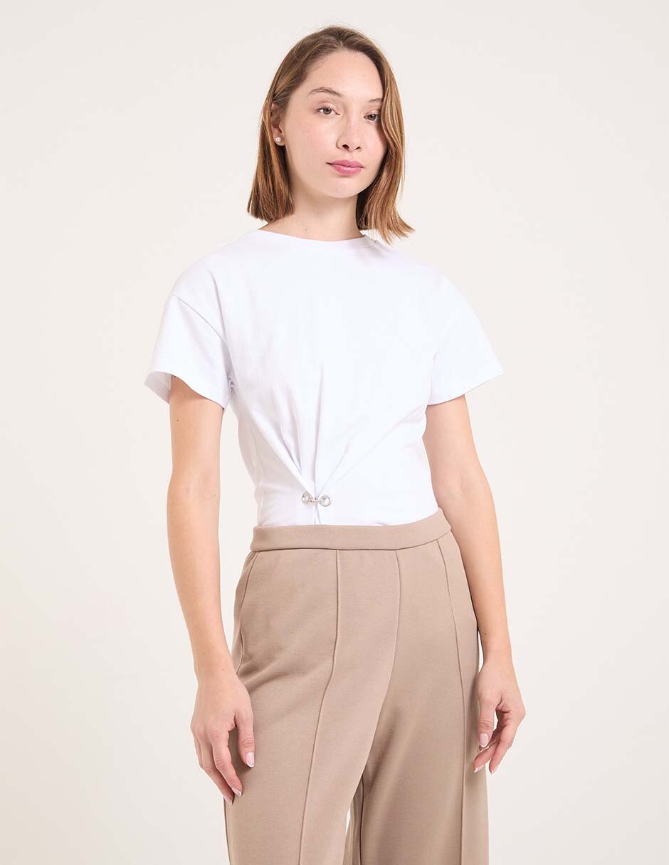 Playera manga corta cuello redondo para mujer Playera manga corta cuello redondo para mujer
