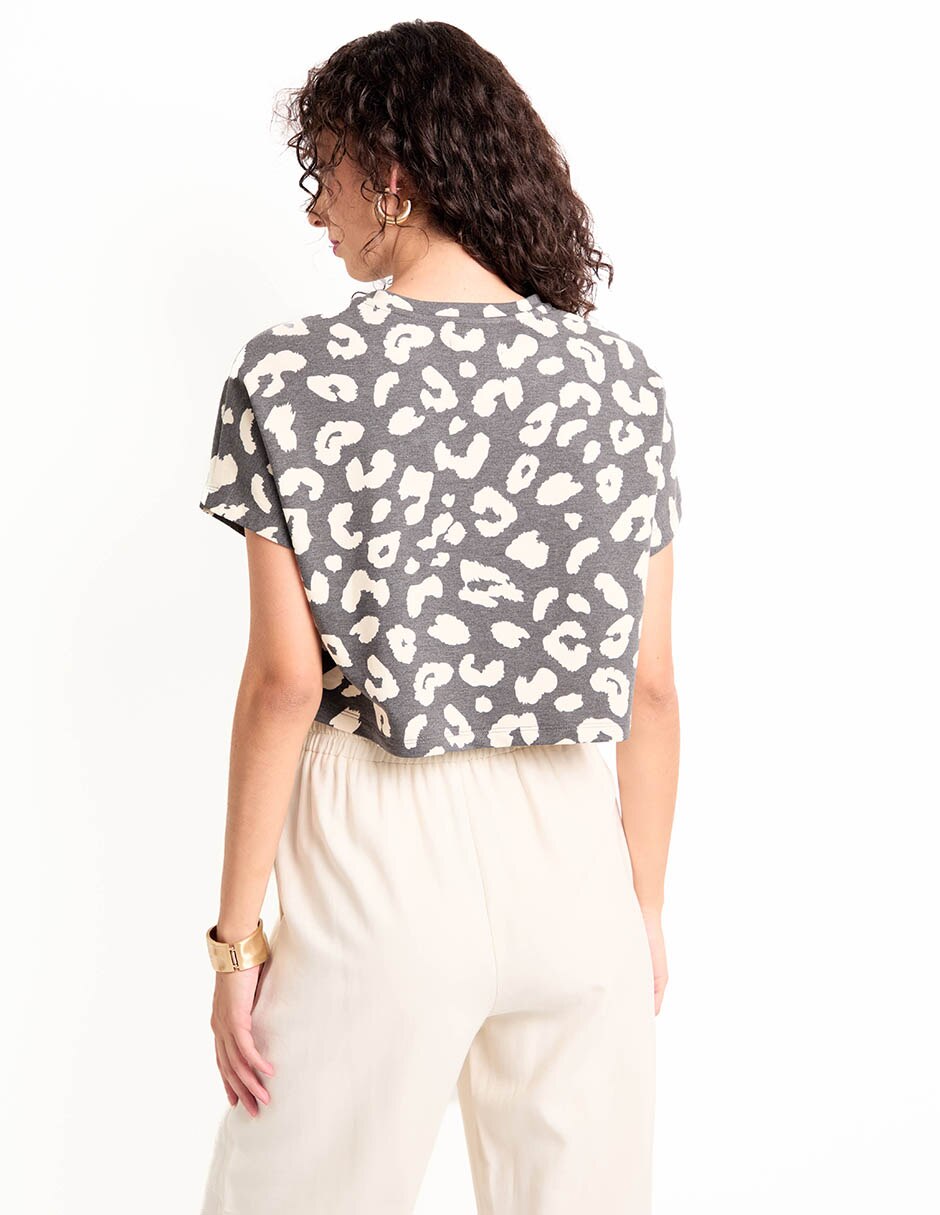 Playera manga corta cuello redondo mujer 2