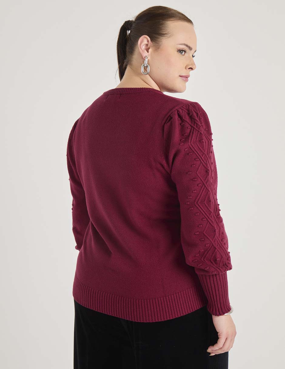 Suéter cuello V para mujer