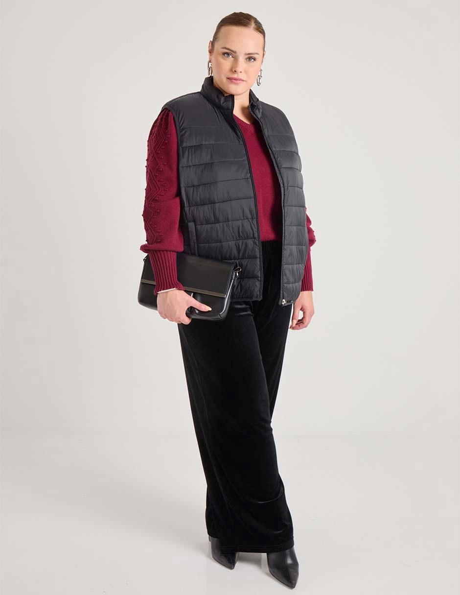 Suéter cuello V para mujer