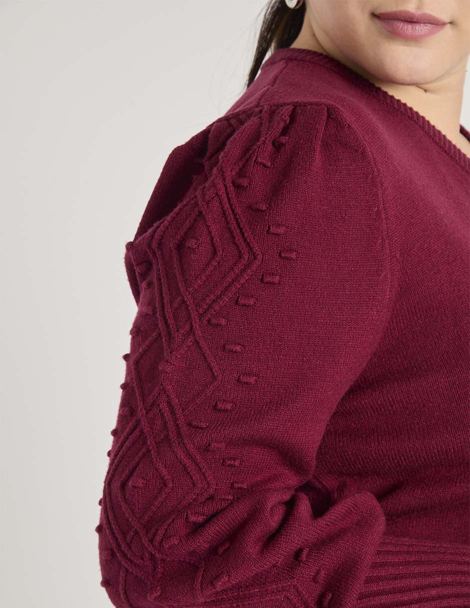 Suéter cuello V para mujer