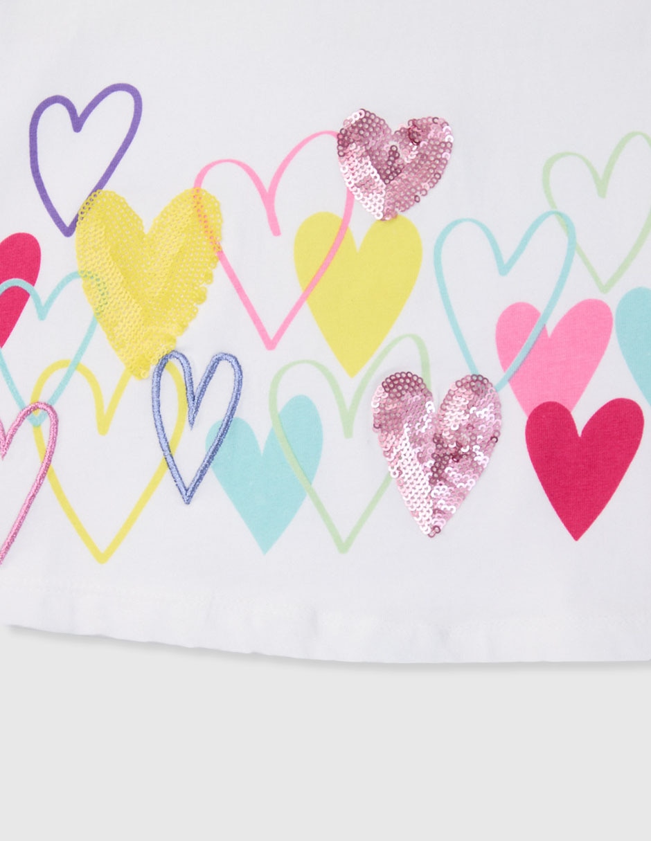 Playera manga larga para niña