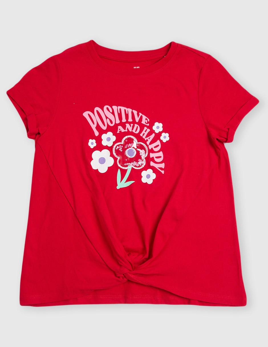 Playera manga corta para niña