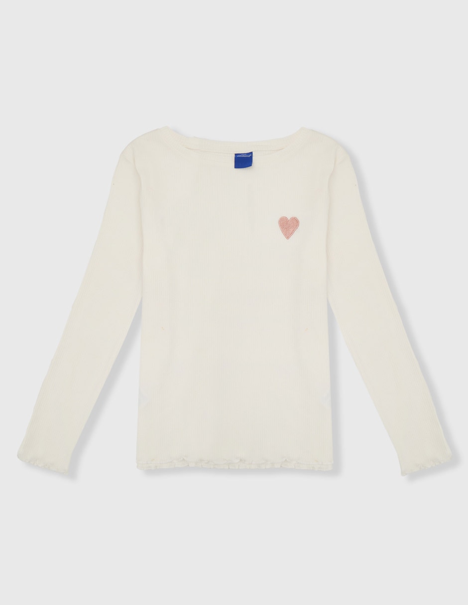 Playera manga larga para niña Playera manga larga para niña