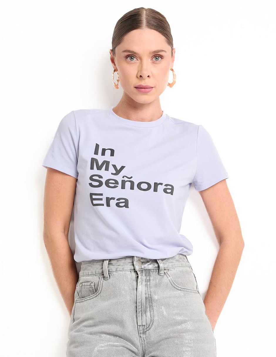 Playera manga corta cuello redondo mujer Playera manga corta cuello redondo mujer