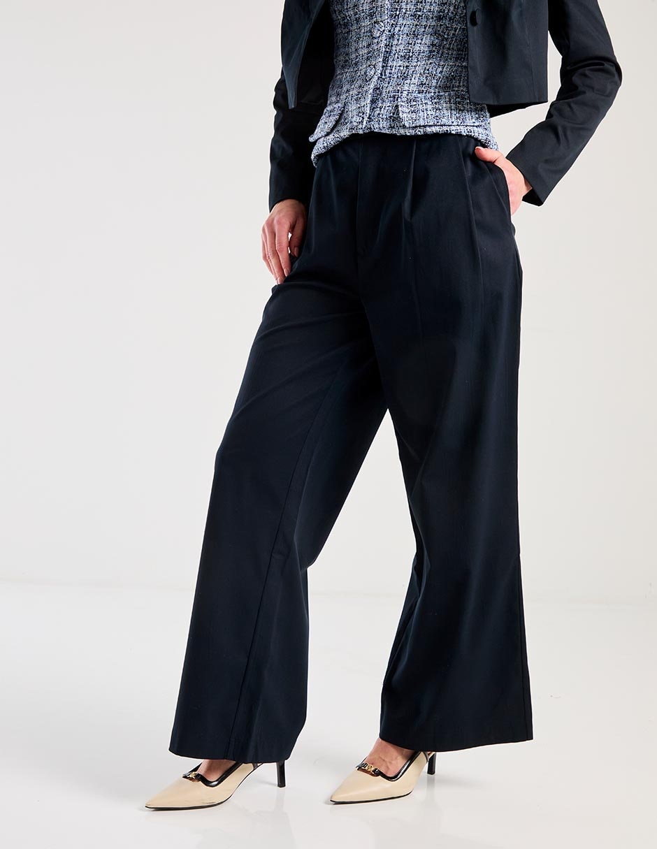 Pantalón de vestir wide leg para mujer
