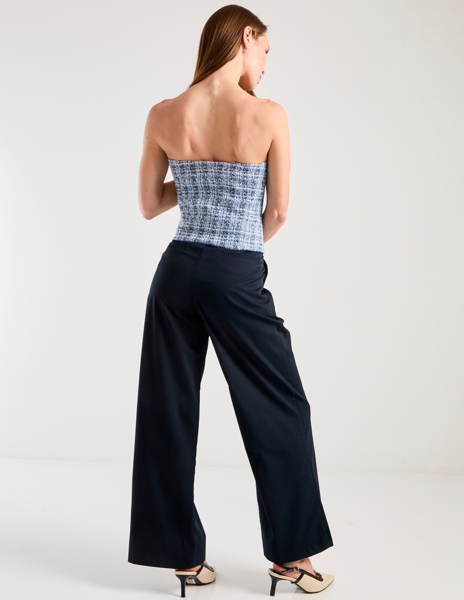 Pantalón de vestir wide leg para mujer