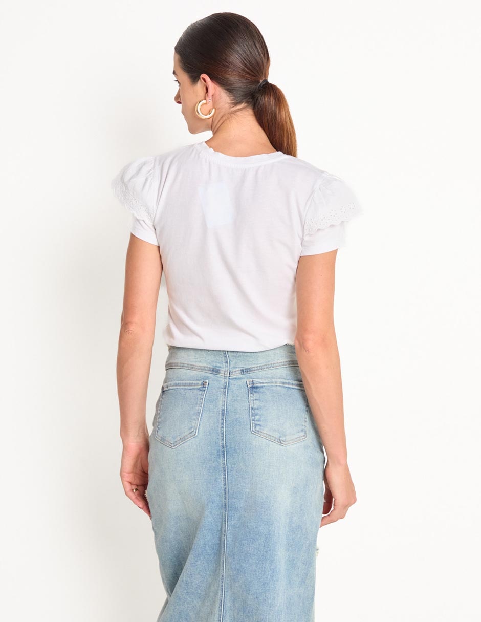 Playera manga corta cuello v mujer 5