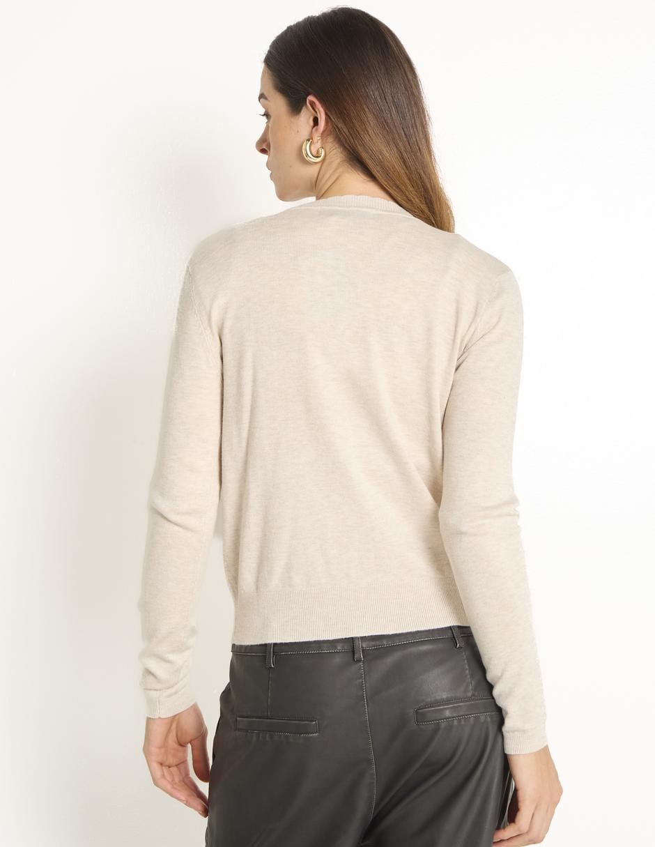 Suéter cuello v para mujer 4