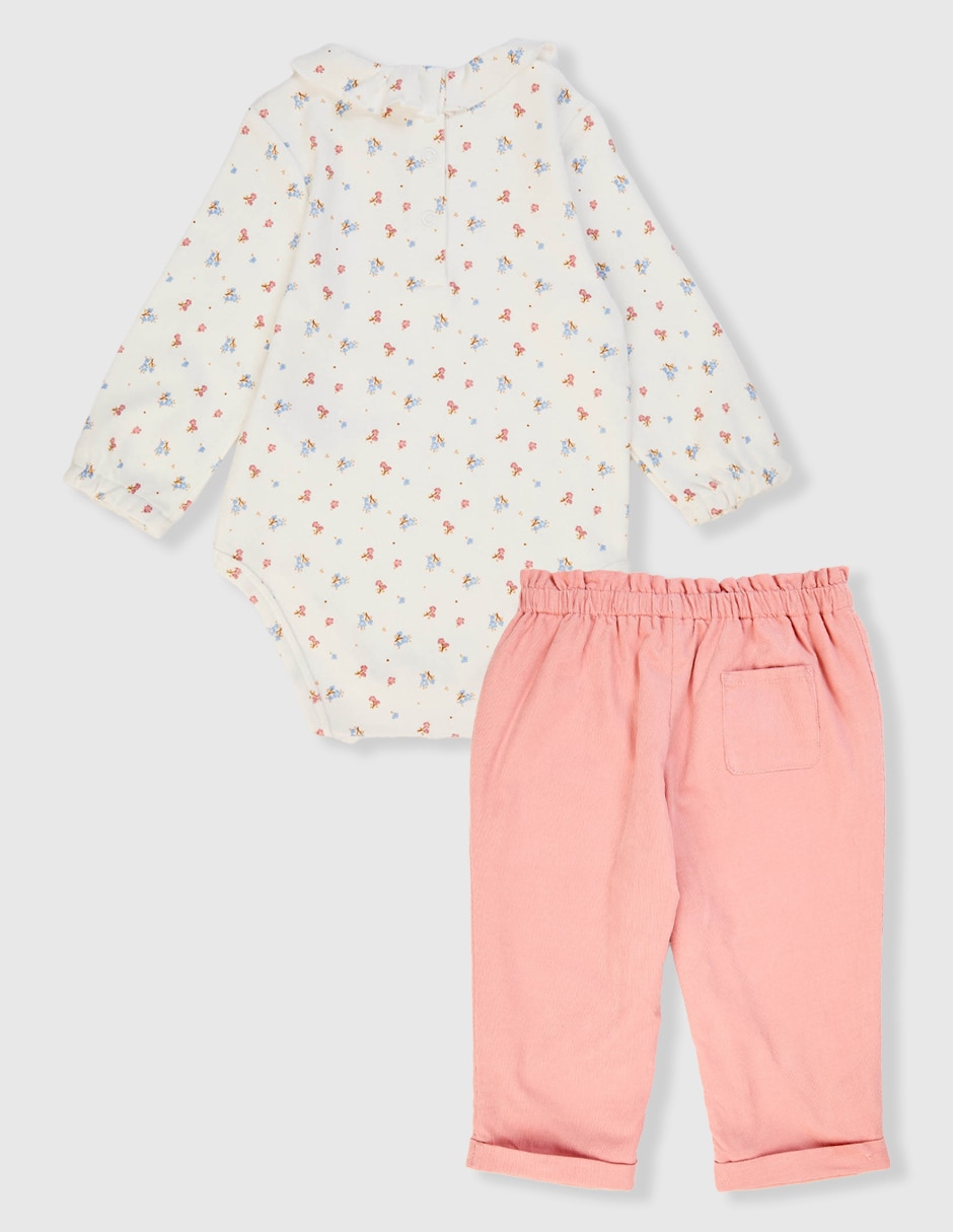 Conjunto de algodón para bebé niña 2 piezas
