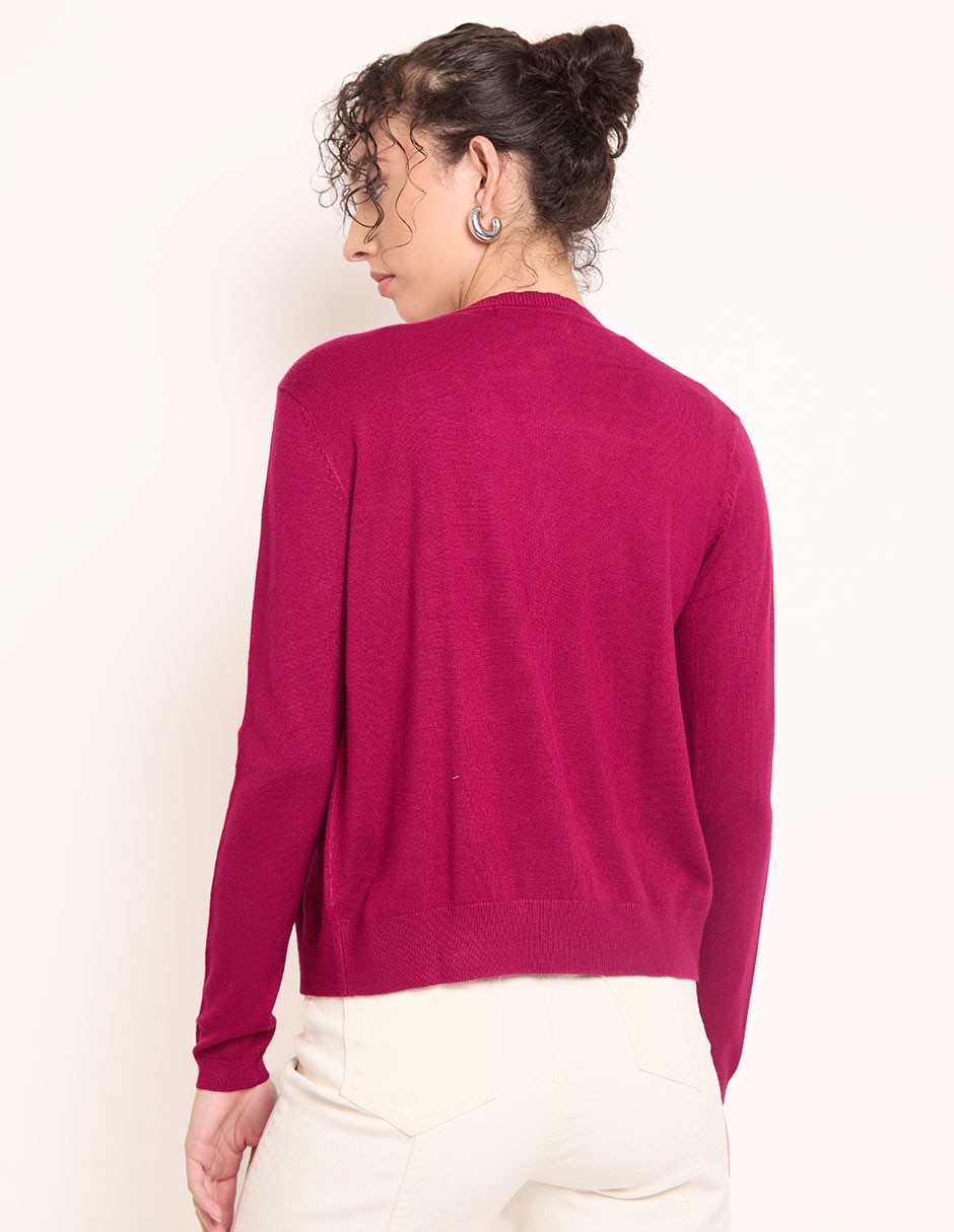 Suéter cuello V para mujer 4