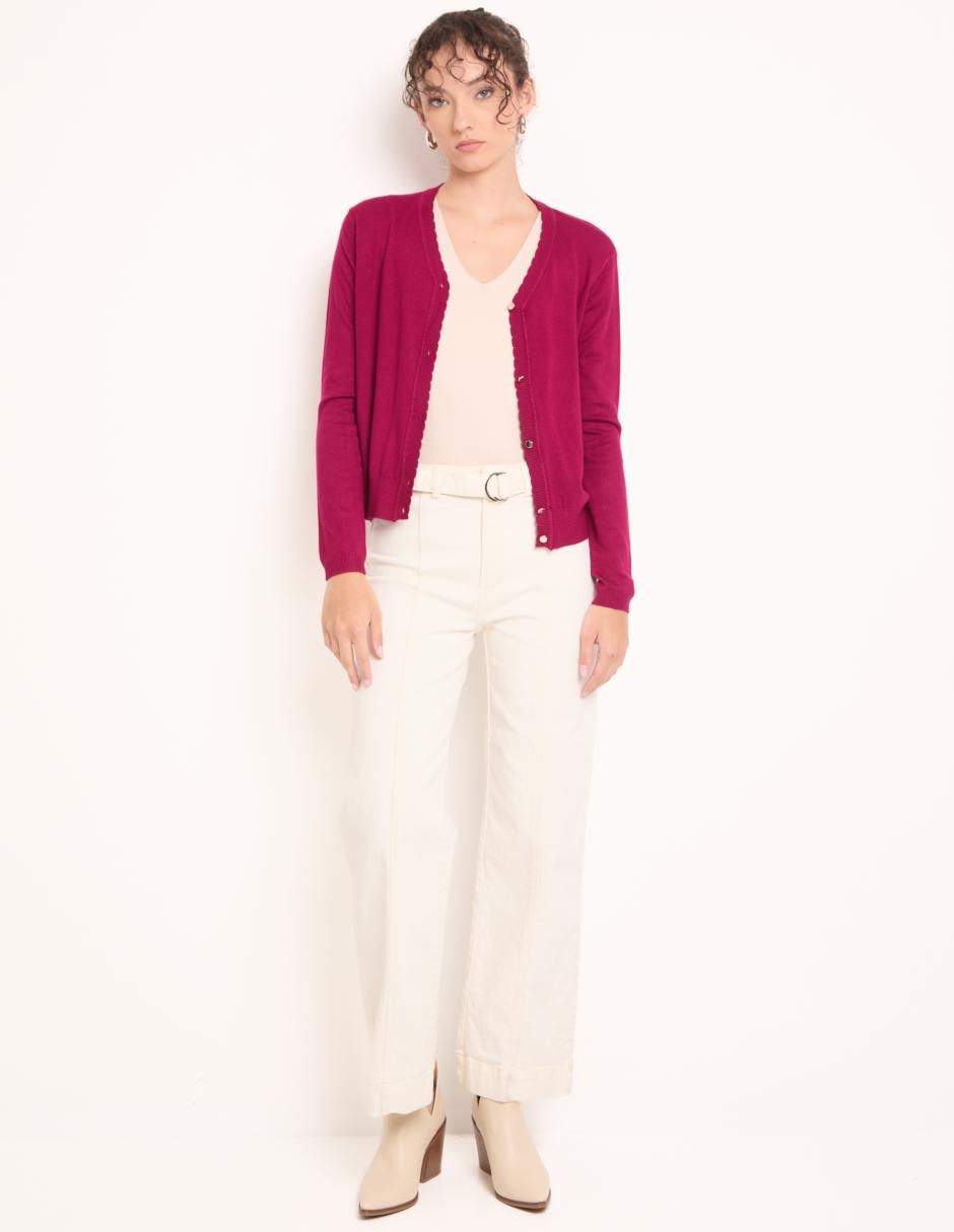 Suéter cuello V para mujer 3