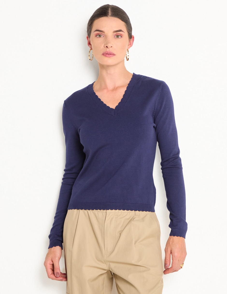 Suéter cuello v para mujer Suéter cuello v para mujer