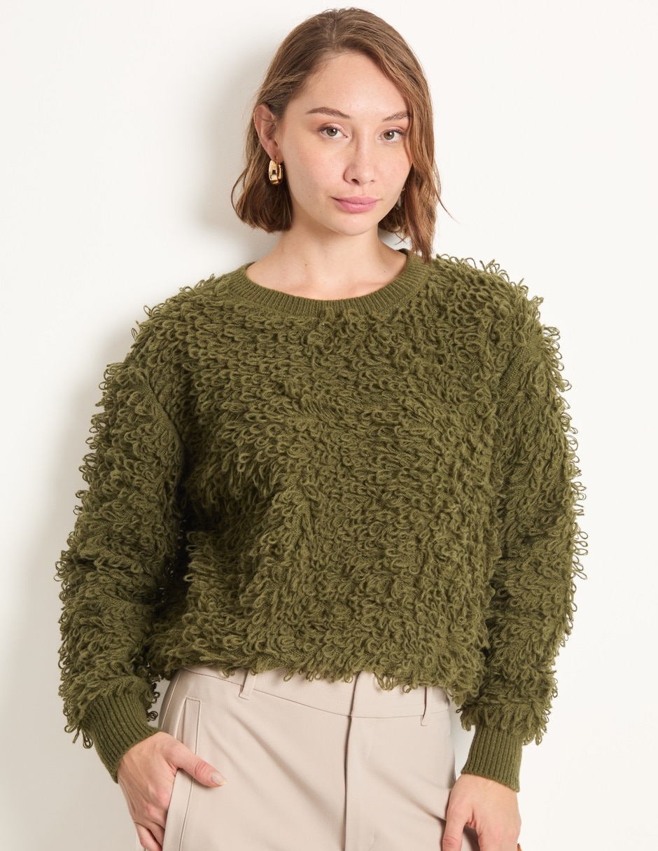 Suéter cuello redondo para mujer Suéter cuello redondo para mujer
