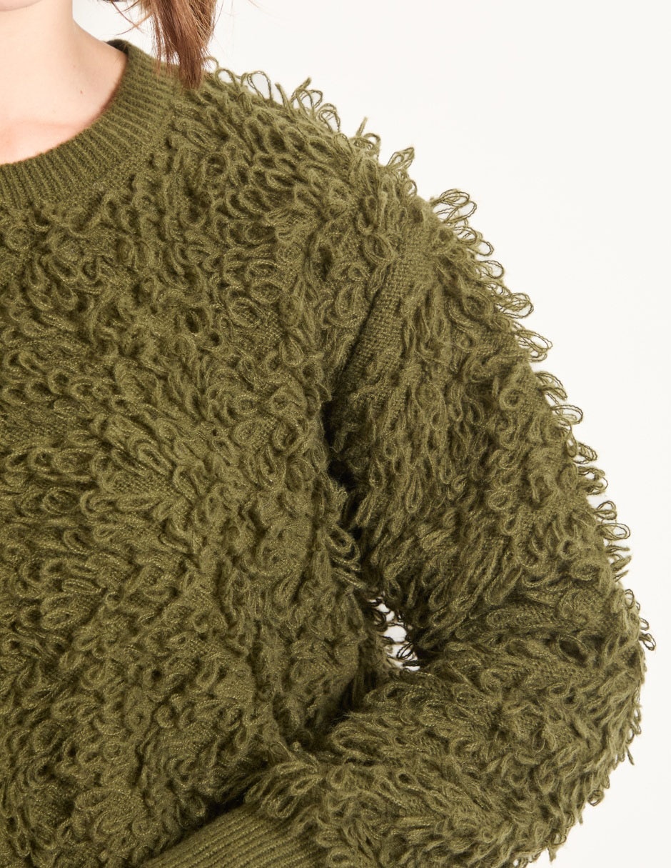 Suéter cuello redondo para mujer