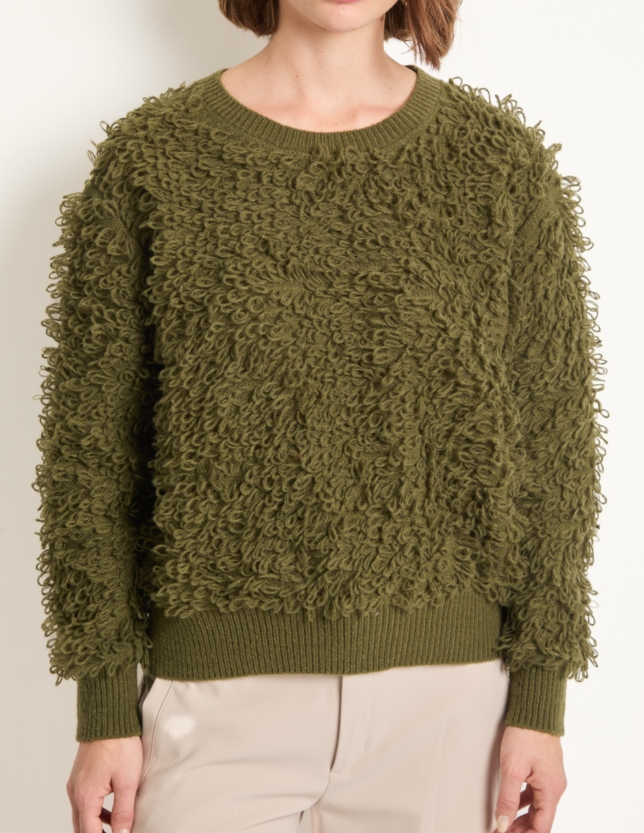 Suéter cuello redondo para mujer