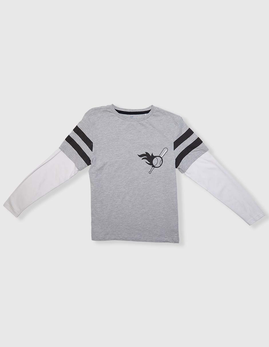 Playera manga larga para niño
