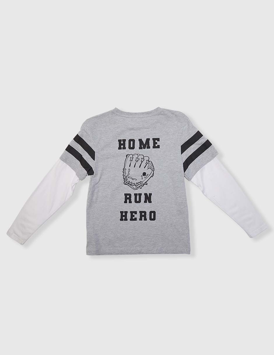 Playera manga larga para niño