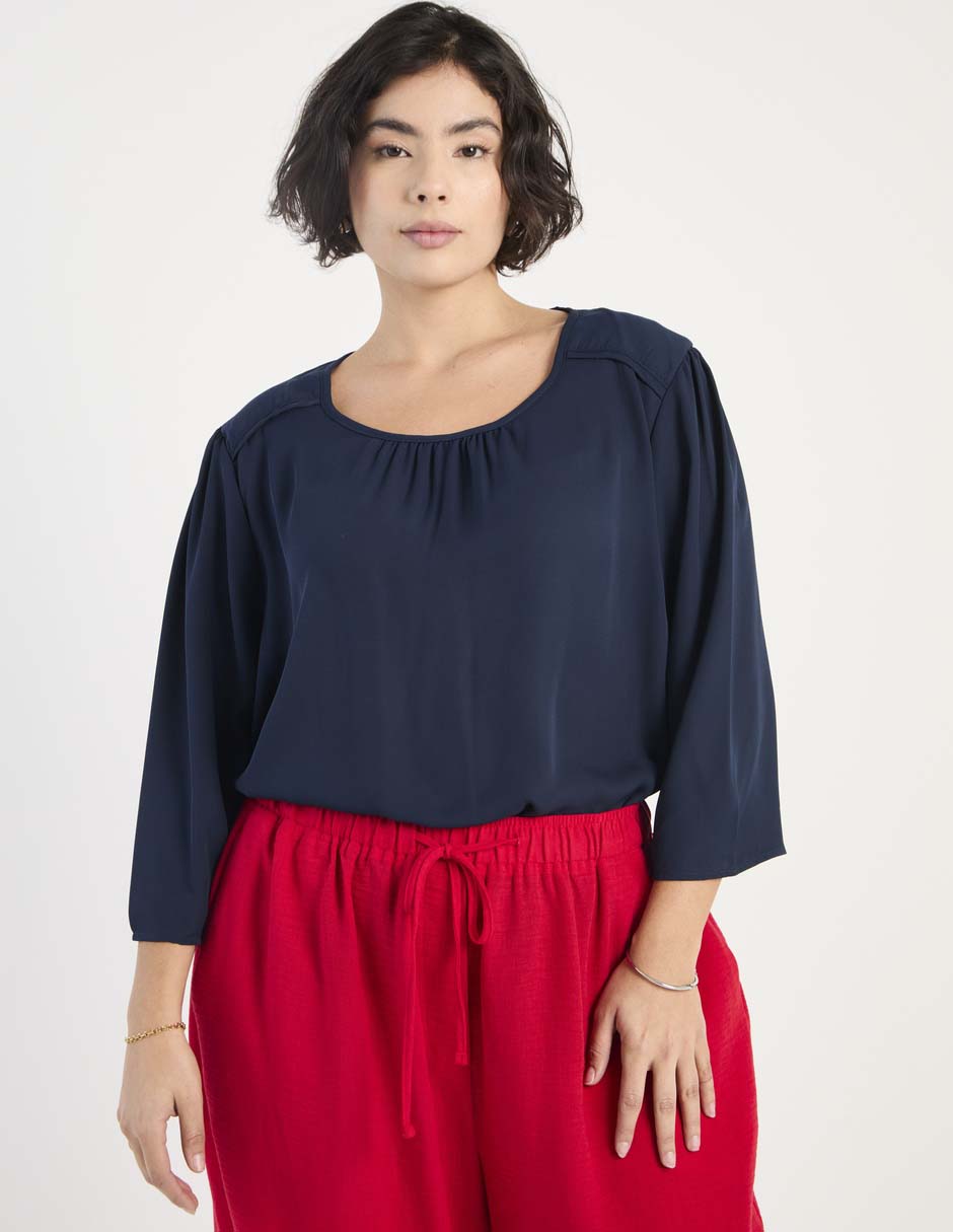 Blusa manga 3/4 para mujer