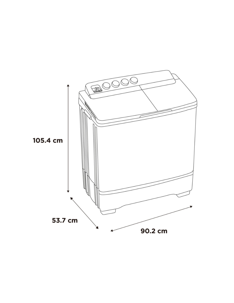 Lavadora 19 kg manual carga superior MT100W190/W-MX 7