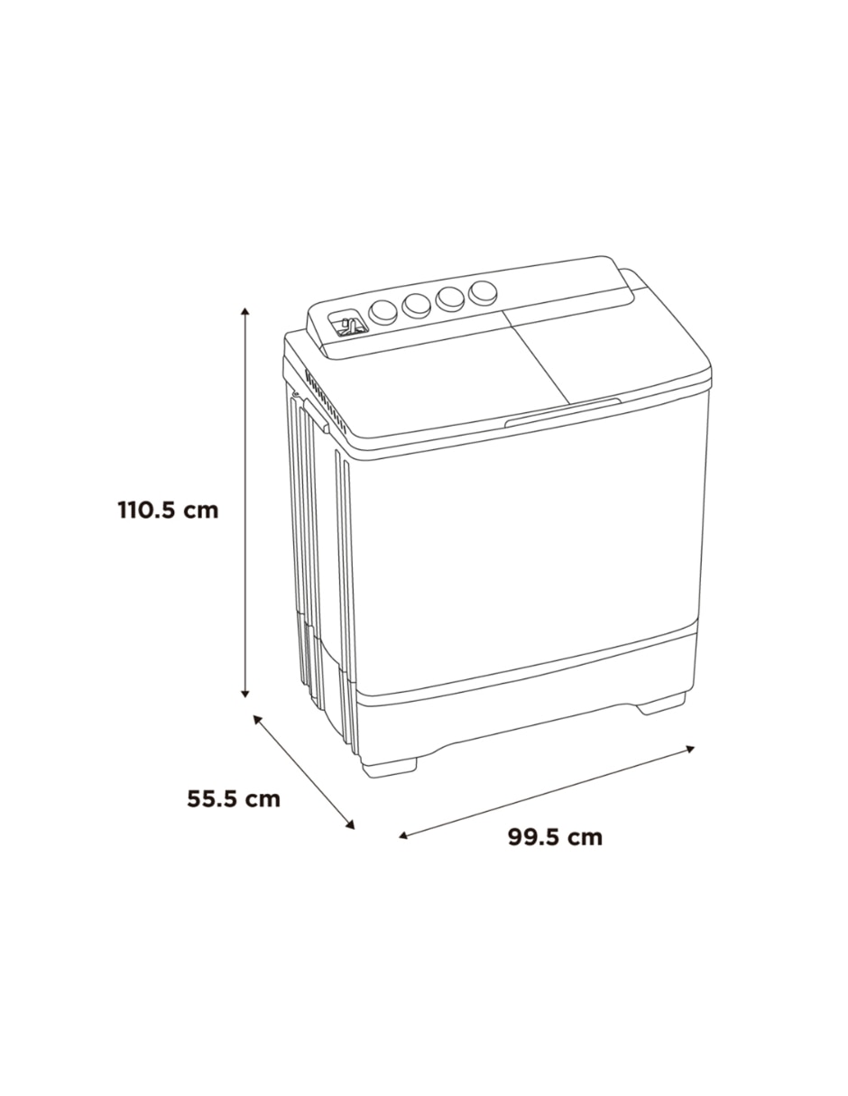 Lavadora Midea 22 kg manual carga superior MT100W220/W-MX