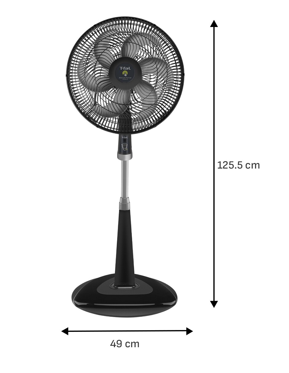 Ventilador de pedestal T-Fal con control remoto 3 velocidades