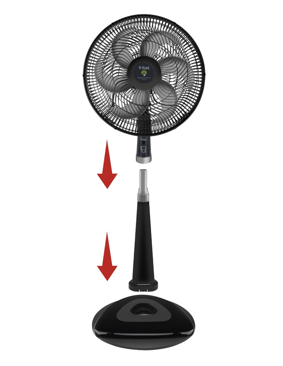 Ventilador de pedestal T-Fal con control remoto 3 velocidades