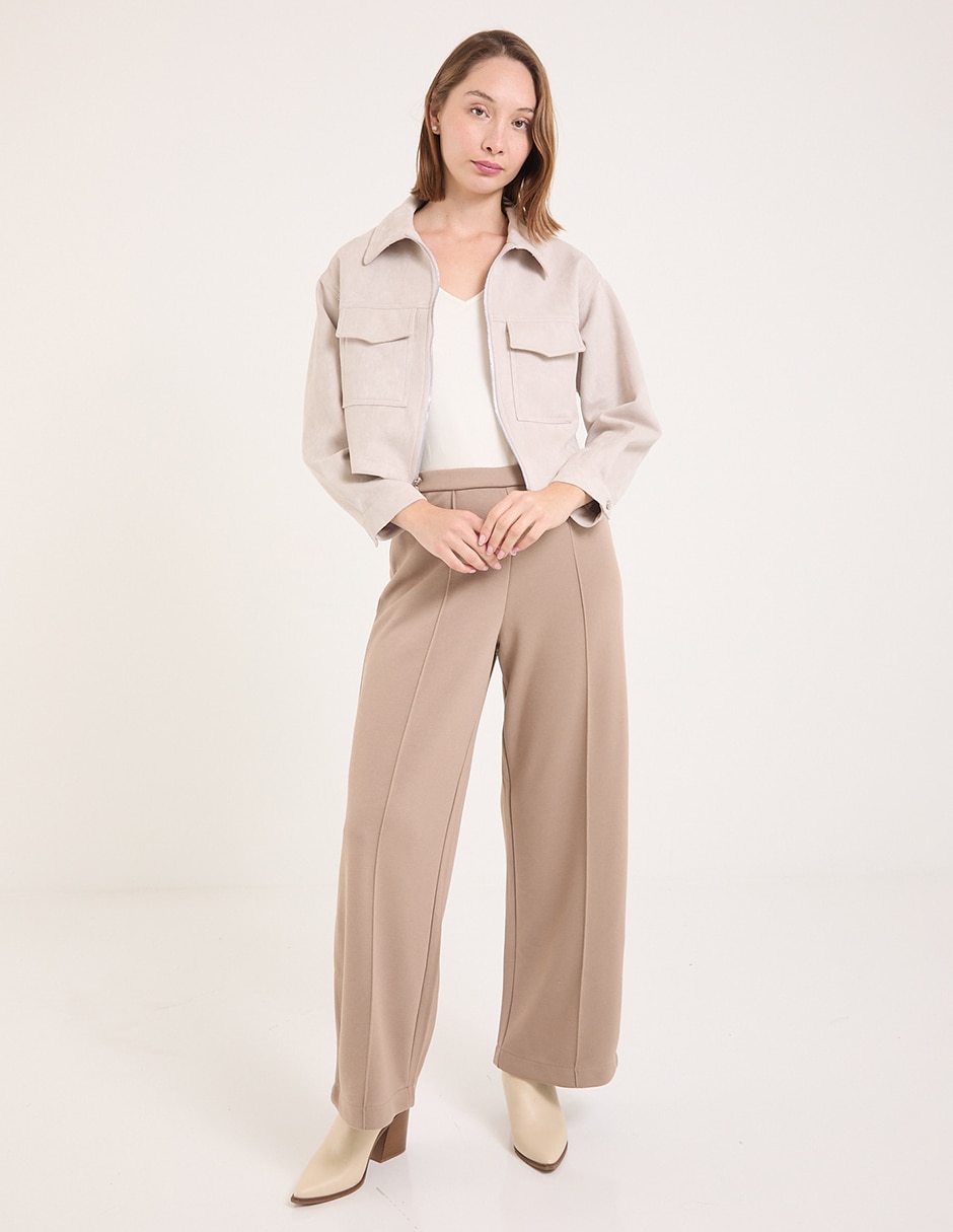 Pantalón de vestir wide leg para mujer 3