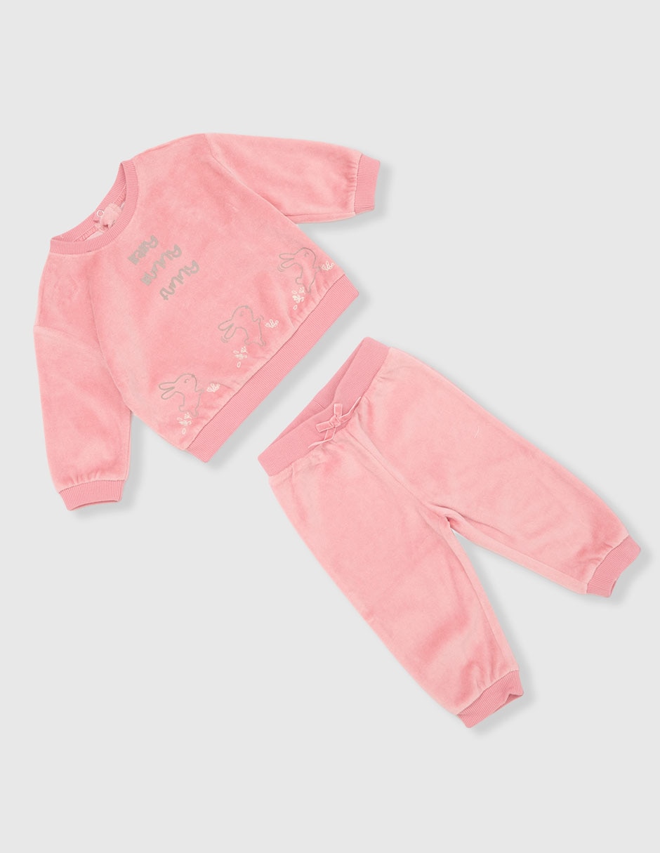 Conjunto pants de algodón para bebé niña 2 piezas 1