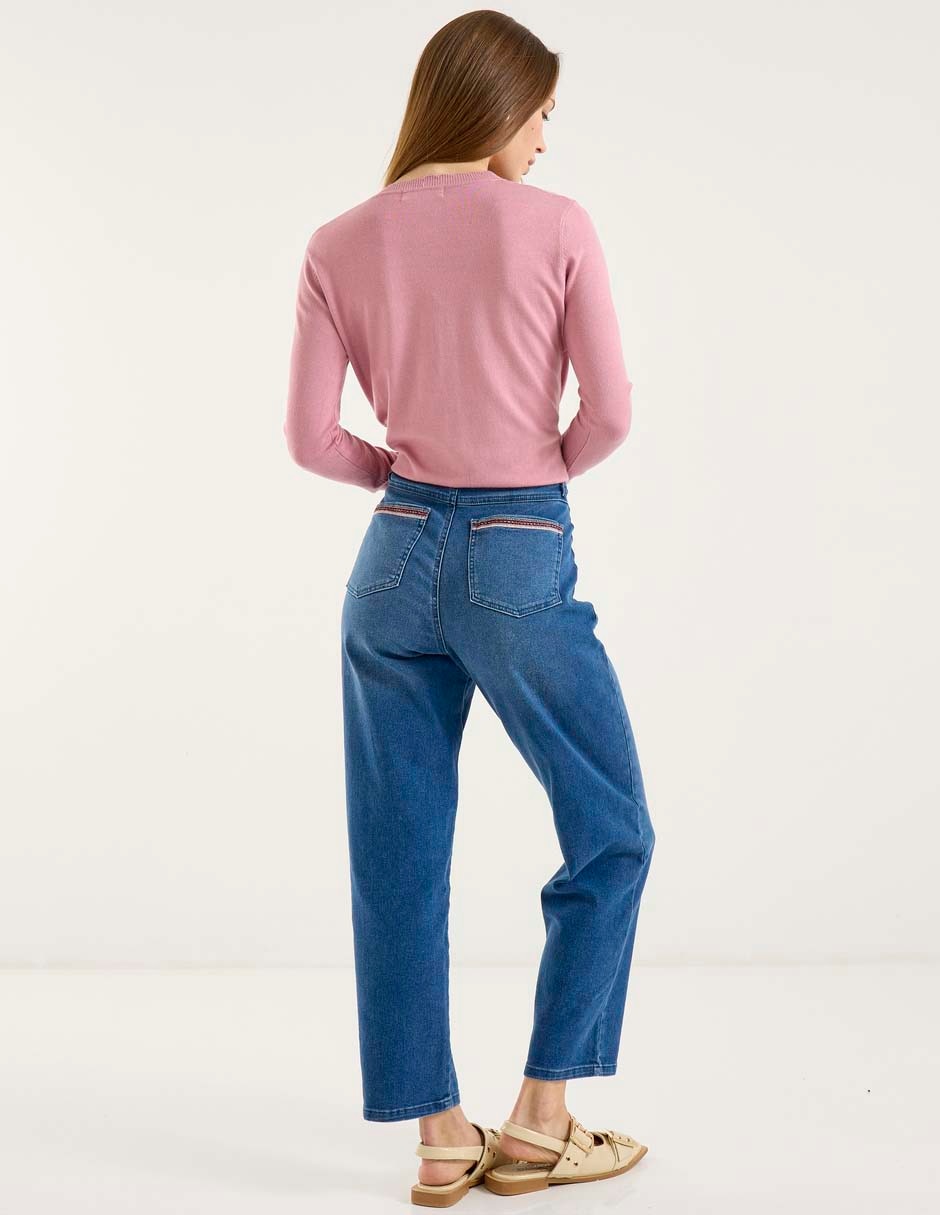 Jeans straight para mujer 4