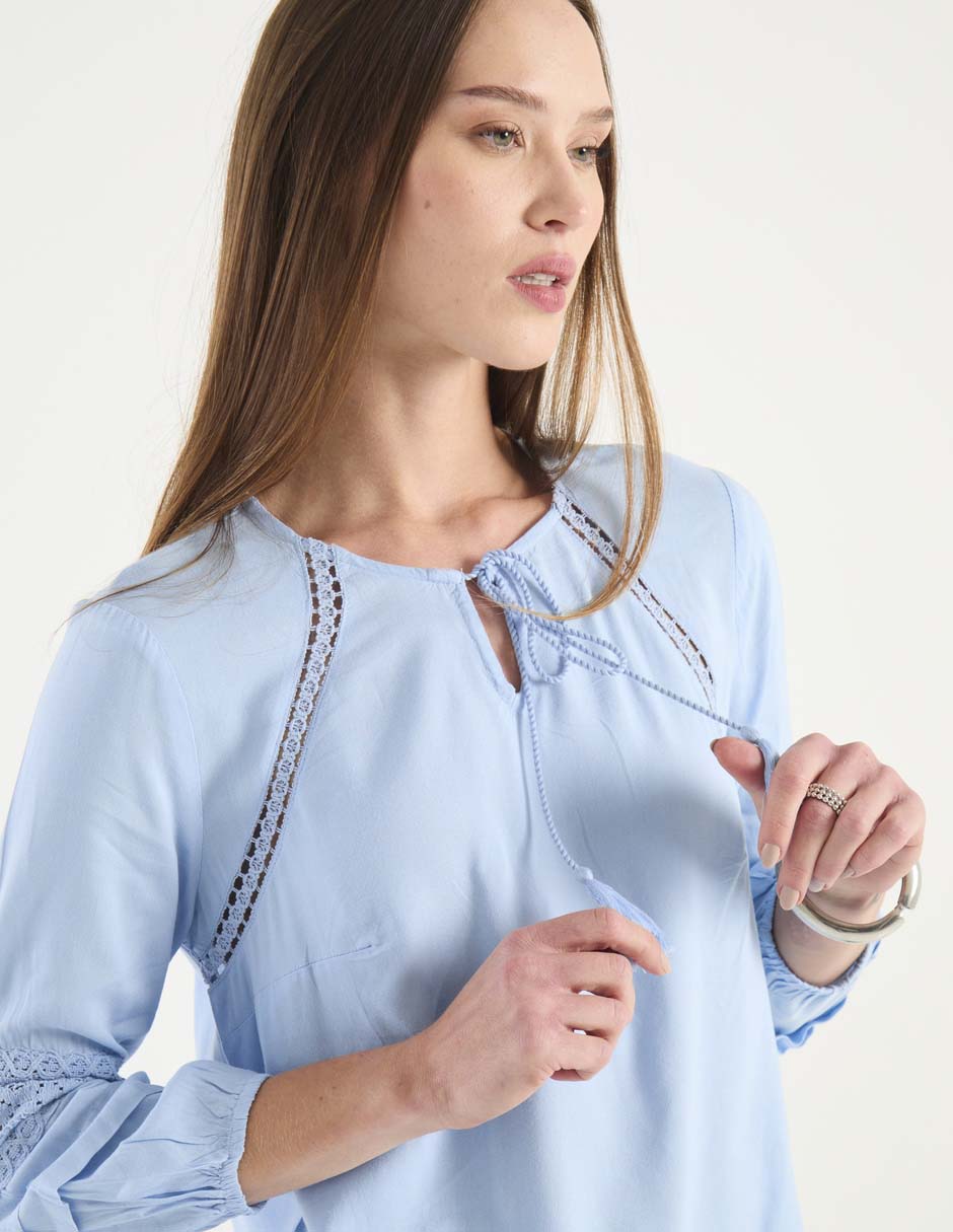 Blusa manga larga para mujer 7