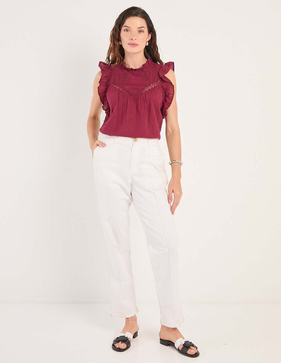 Blusa Week by Weekend manga corta para mujer