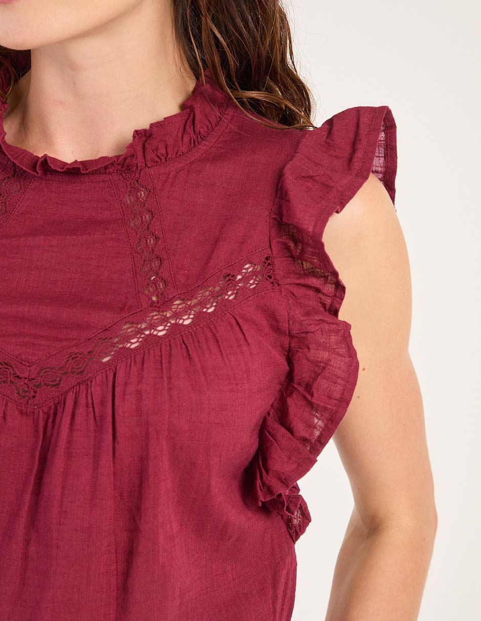 Blusa Week by Weekend manga corta para mujer